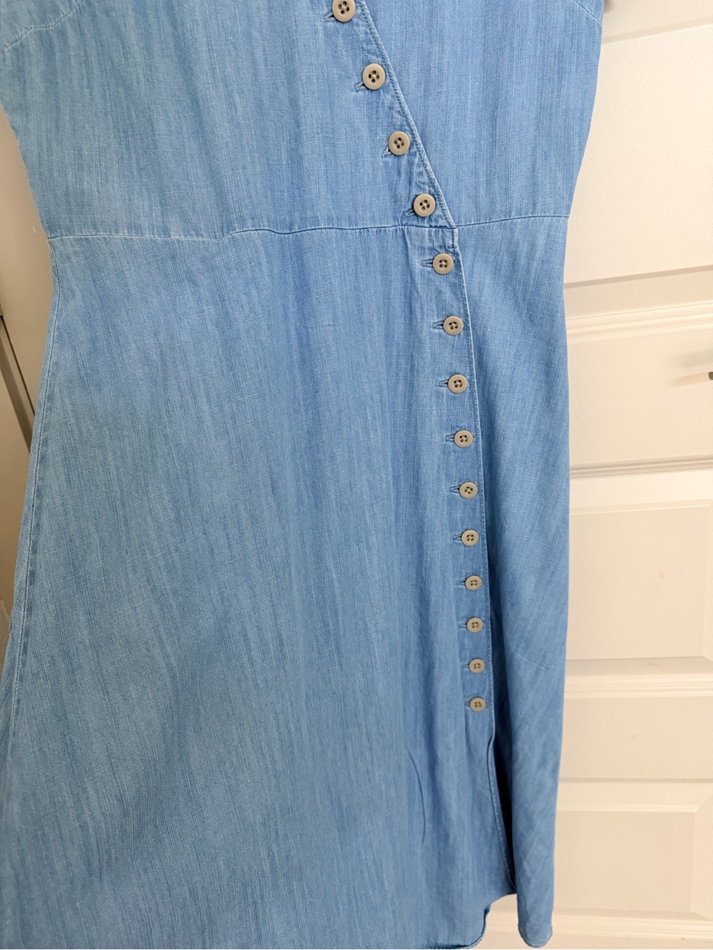 Madewell Indigo Button-Wrap Midi Dress size 4 - Picture 6 of 6